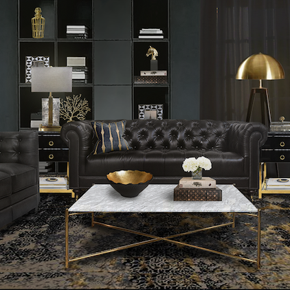 MODERN ART DECO IN BLACK & GOLD