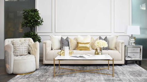 SHOP THE LOOK . MODERN LUXURY LIVING ROOM DESIGN