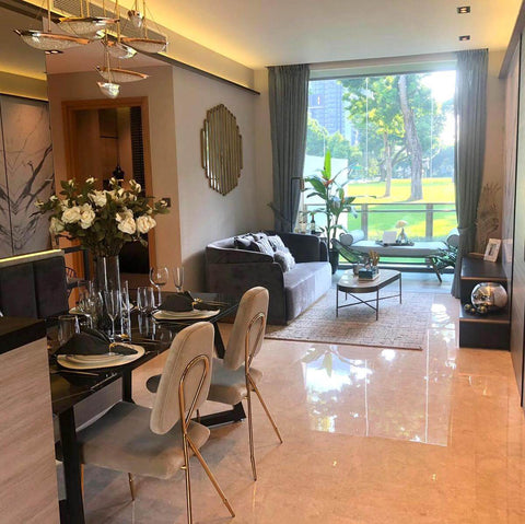 Shop the Look: Jervois Condo Showflat - Elevate Your Home with Zelda Sofa & Artus Dining Chairs