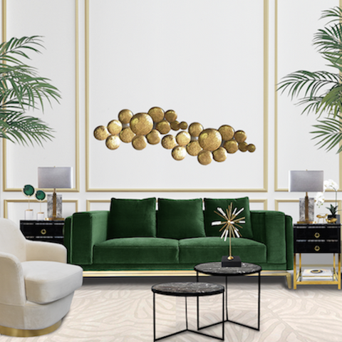 SHOP THE LOOK . THE EMERALD LIVING ROOM