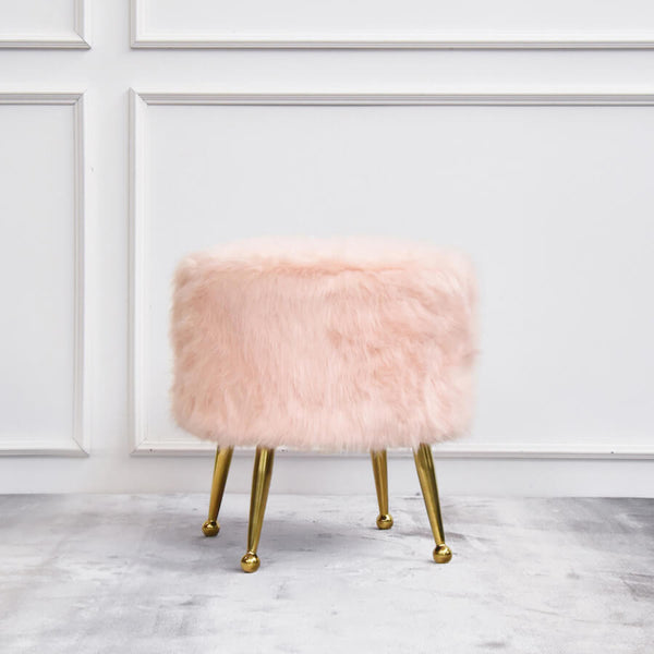 Belluci Fur Vanity Stool1