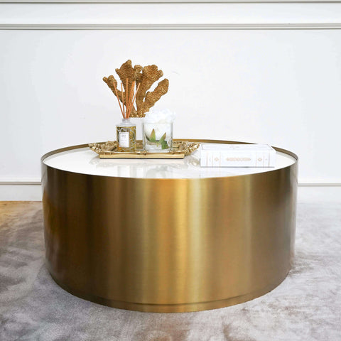Marc Modern Art Deco Gold Coffee Table with Coffee Table Decor Ideas.