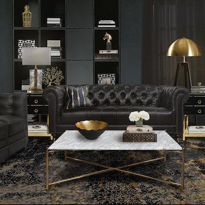 SHOP THE LOOK . MODERN ART DECO IN BLACK &amp; GOLD