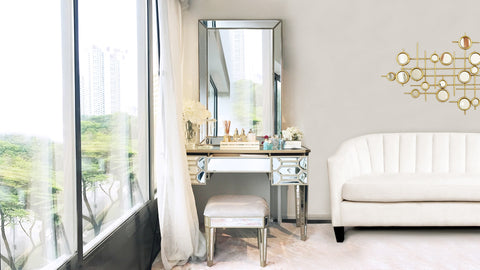 SHOP THE LOOK . TIMELESS MIRRORED VANITY SETS