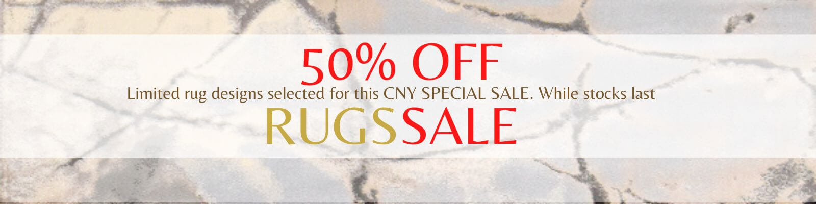 50% OFF RUGS ~ 