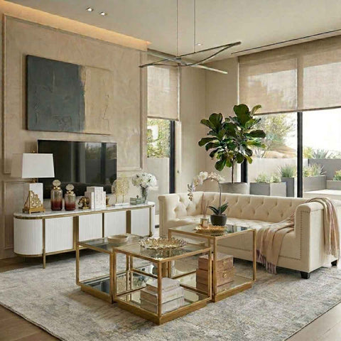 Cosmopolitan Elegance Series: The Sun-Drenched Living Room Haven