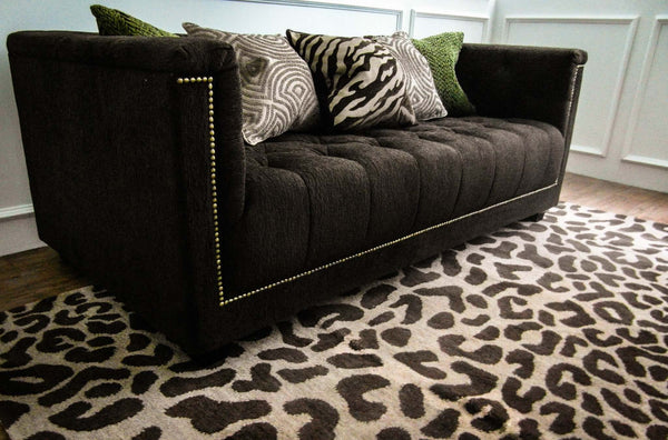 Finn Avenue's Brown Chesterfield sofa with Terry-like fabric on kiln-dry solid wood frame with vintage nail head trimming is on display at 201 Henderson Road #04-18 Singapore 159545.