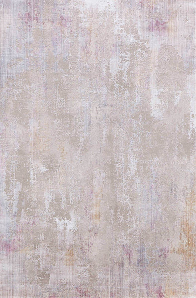 Turkey rug with light pink tones and artistic silky airy finish.