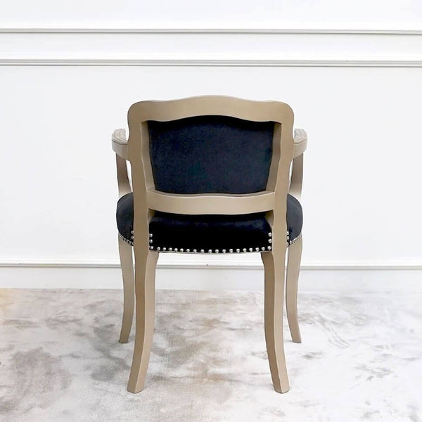 Arte Modern Art Deco Armchair in Black Matte Champagne Gold King Louis Design.