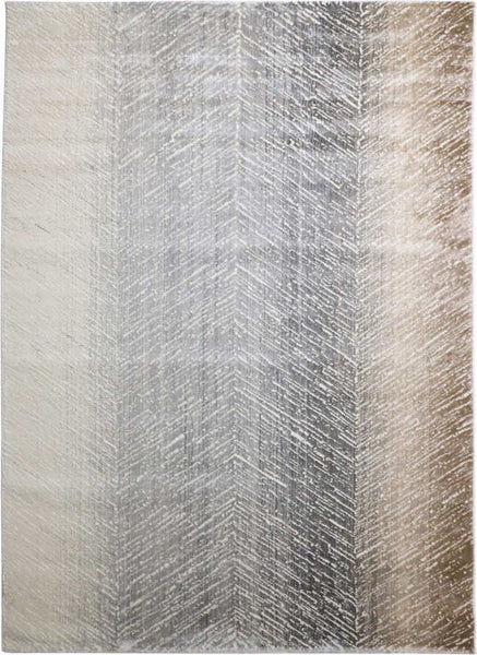 Full view of the Auger rug, modern artistic rug with a neutral tone.