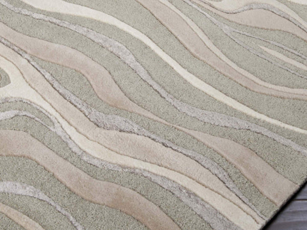 Zoom in details of flowy pattern on the Candice Olson Designer Collection: Modern Classics Dreams Rug.