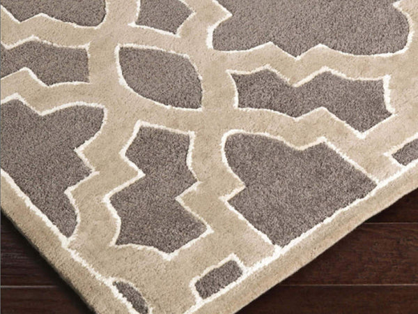 Close up look of the lattice patterns on the Candice Olson Designer Collection: Modern Classics ~ Lattice Earth Rug.
