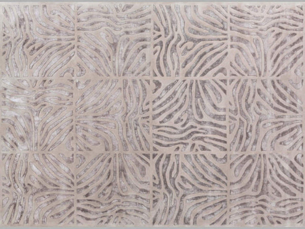 Full view of the Candice Olson Modern Classics Labyrinth Taupe Rug.