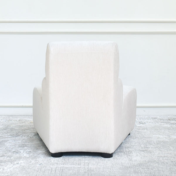 Cava 1-Seater Convex Modular Sofa Armchair, backview, perfect as a modern standalone unit armchair or part of a larger sofa configuration.