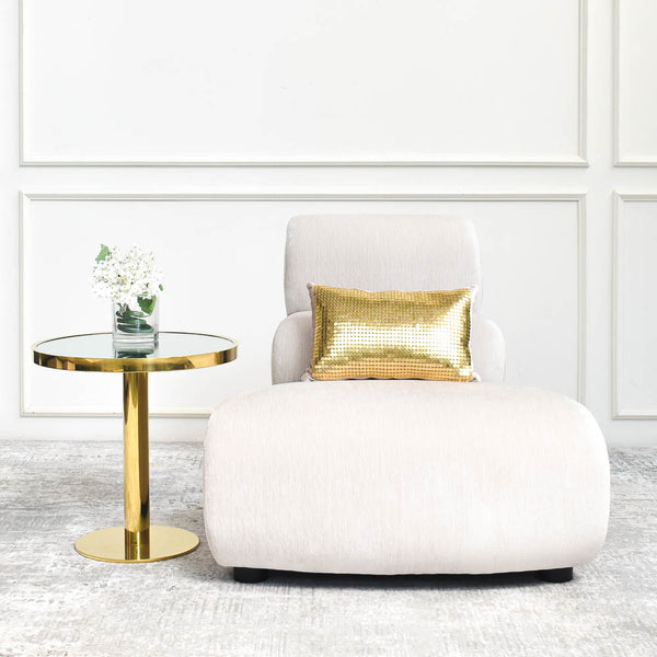 Cava 1-Seater Convex Modular Sofa Armchair, front view, functioning as a modern standalone unit or part of a larger sofa configuration.