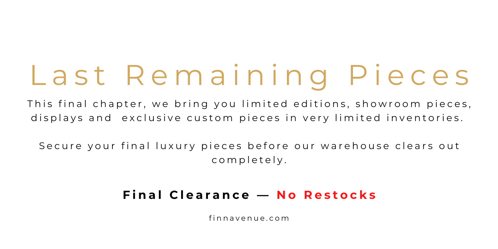 Finn Avenue Furniture Store final clearance closing sale banner featuring storewide discounts and promo codes for furniture, decor, cushions, mirrors, and rugs in Singapore.