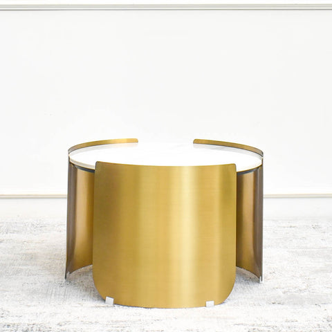 The Continuum Coffee Table blends modern sculpture with a timeless design, ideal for modern luxury homes or transitional living rooms. Its spacious, airy feel adds elegance to any space.