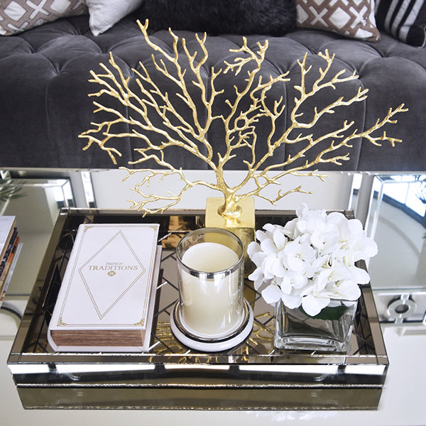 Coral Reef Accent Sculpture in Gold, giving you a luxurious home experience.