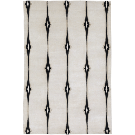 This beautiful rug features reflective colors hand-knotted together to complete its diamond geometric pattern. Made with traditional craftsmanship.