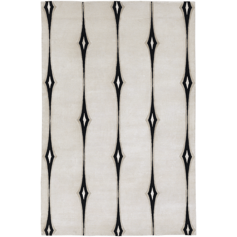 This beautiful rug features reflective colors hand-knotted together to complete its diamond geometric pattern. Made with traditional craftsmanship.