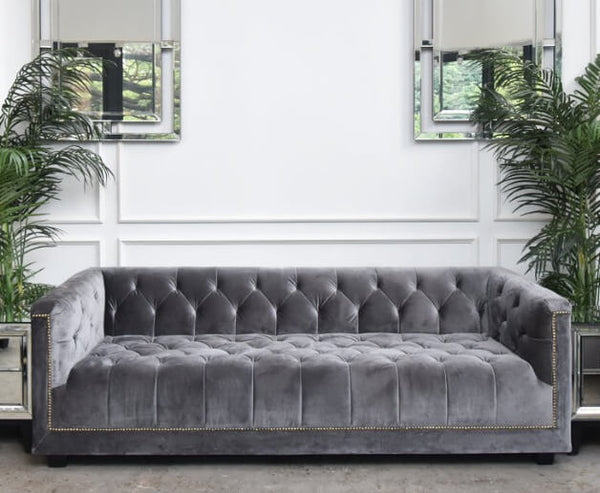 Earl of Chesterfield, a modern vintage sofa, retaining the classic nostalgic vibe of a Chesterfield style. 