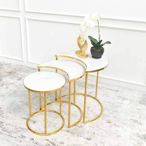 This set of nesting tables is the perfect space-saving solutions for small living rooms.
