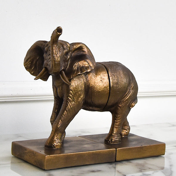 Majestic and beautiful creatures, the Elephant Bookends compliments your room with its Bronze finishing.  