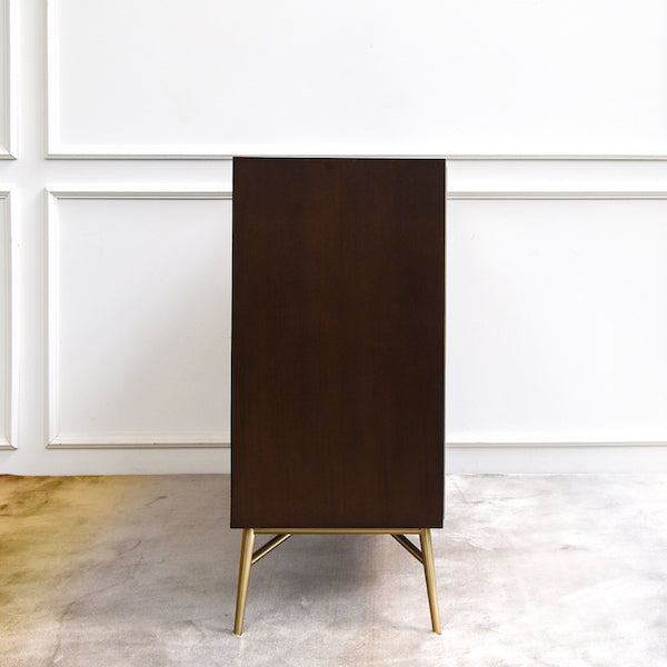 Side view of the Elize 2 Door Slim Cabinet Chest.