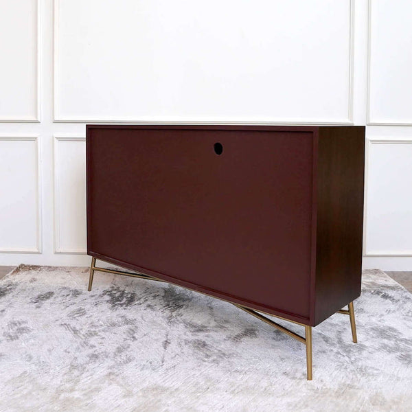 Back view of Elize 3 door cabinet sideboard.