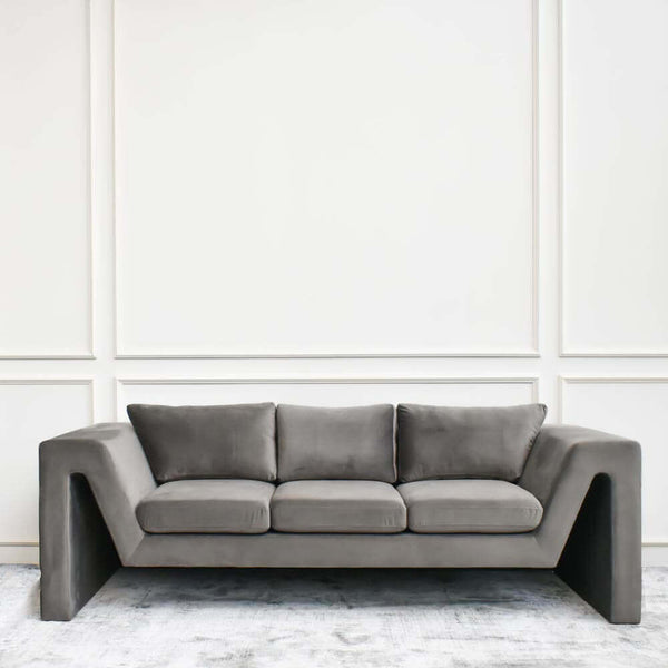 The Ellie sofa comes with 3 perfectly sculpted back cushions in a plush multi-density foam fill, made to fit into the sofa for a cozy yet supportive seat. Relax in comfort and style.