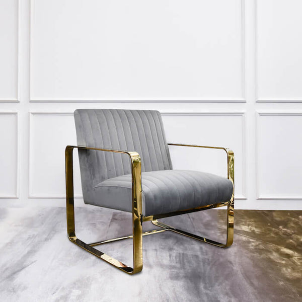 Emilie Modern Gold Armchair