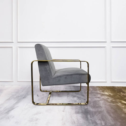 Emilie Modern Gold Armchair
