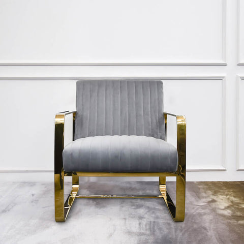 Emilie Modern Gold Armchair