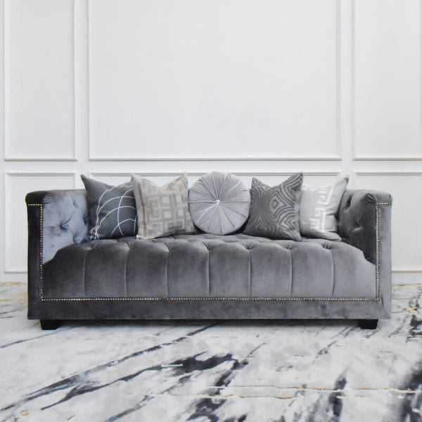 Pair the Esquire sofa with grey cushions in different hues for a simplistic and minimalist look. 