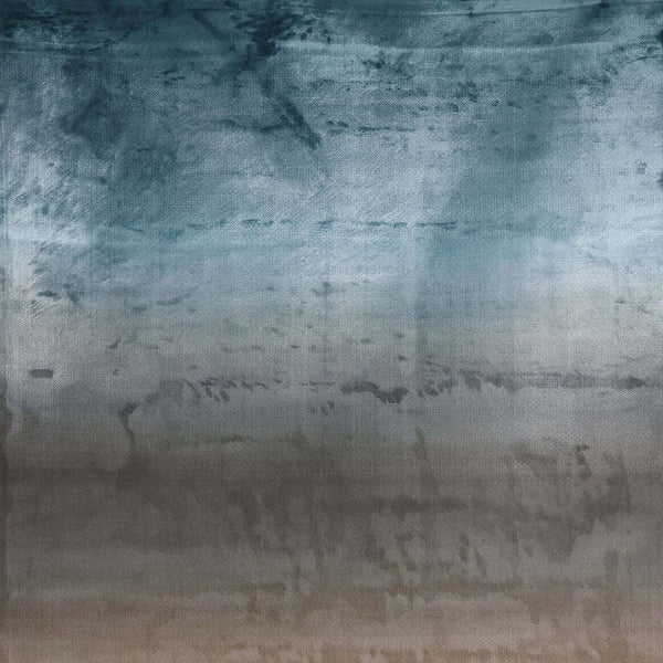 Evka Clouds Luxury Rug, ombre blend of cool blues to grey.