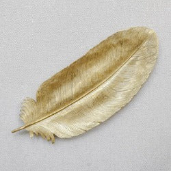 Feuille Gold Leaf Tray with leaf edges textures to amplify the feel of luxury.