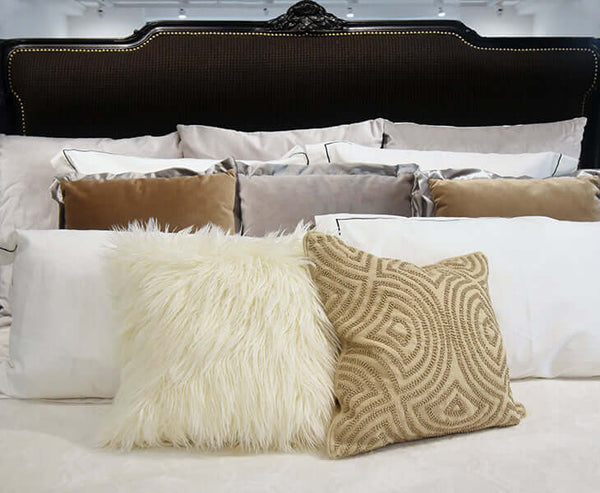 Style your bedroom with the Palmer cushions in multi colours against your headboard for a luxurious magnificent look.