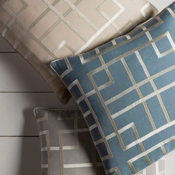 GlucksteinHome Tate Cushion, Light Beige