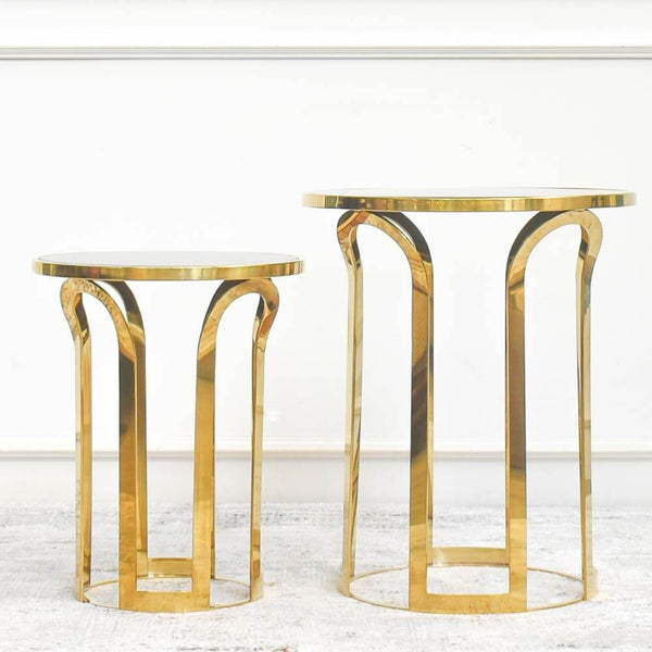 Gramercy Park Glass Side Table, Nesting, 2 Sizes