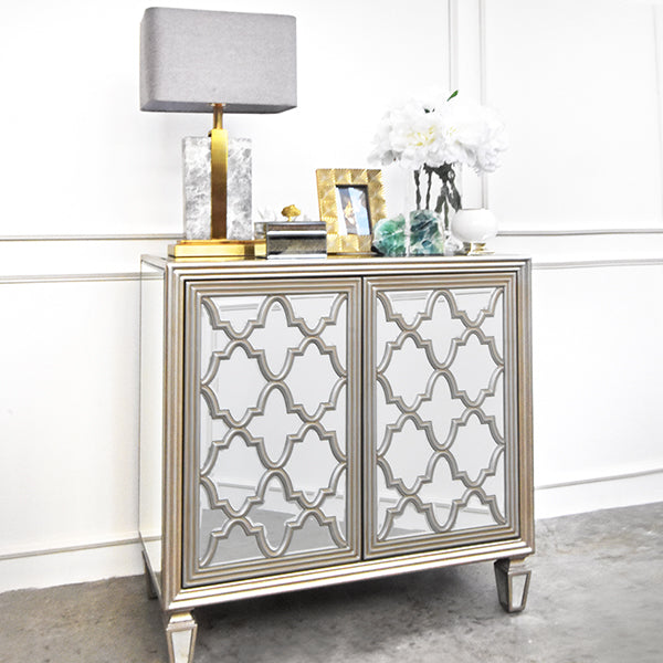 Moroccan Mirrored Nightstand.