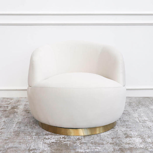 Look no further for a 360 degree swivel curved Armchair, in an 'easy clean' velvet fabric for easier maintenance.