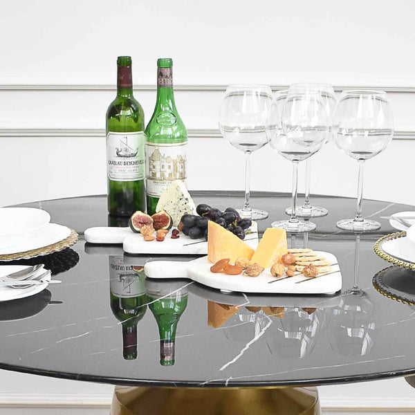 Display your cheeseboards and platters on the spacious Emma dining table, dine in luxury in the comfort of your home.