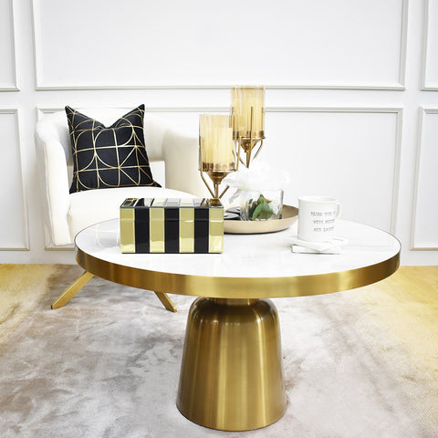Louis Carrara Marble Coffee Table