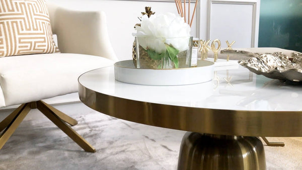 Louis Carrara Marble Coffee Table