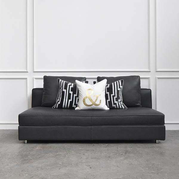 Manhattan grey top discount grain leather sofa