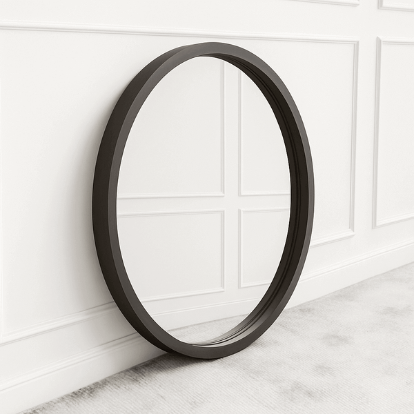 Odette Round Wooden Mirror