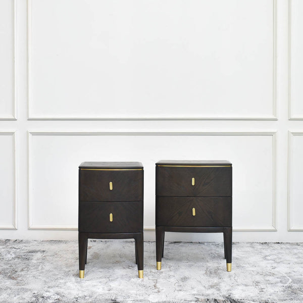 Odette Side Table Collection: A group image featuring the Odette Bedside Table, Large and Tiny Bedside Table, highlighting the cohesive design.