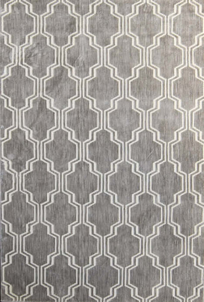 Style up a timeless neutral palette in your living space with this timeless Quinn geometric design area rug.