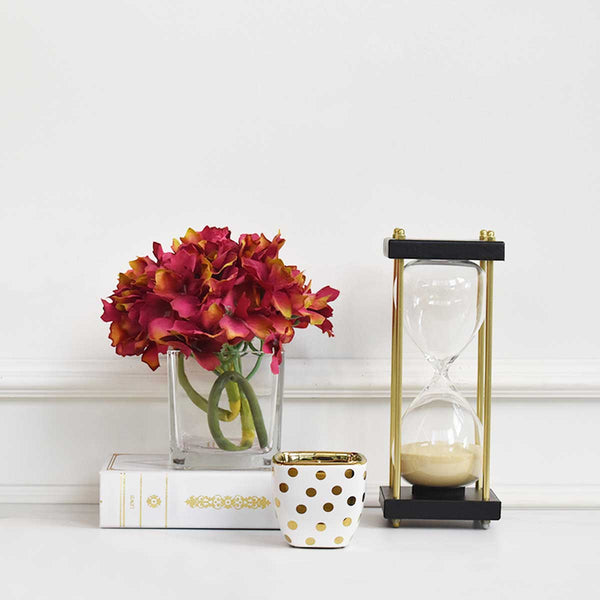 Panicle Orange-Red Autumn Hydrangea, Decorative