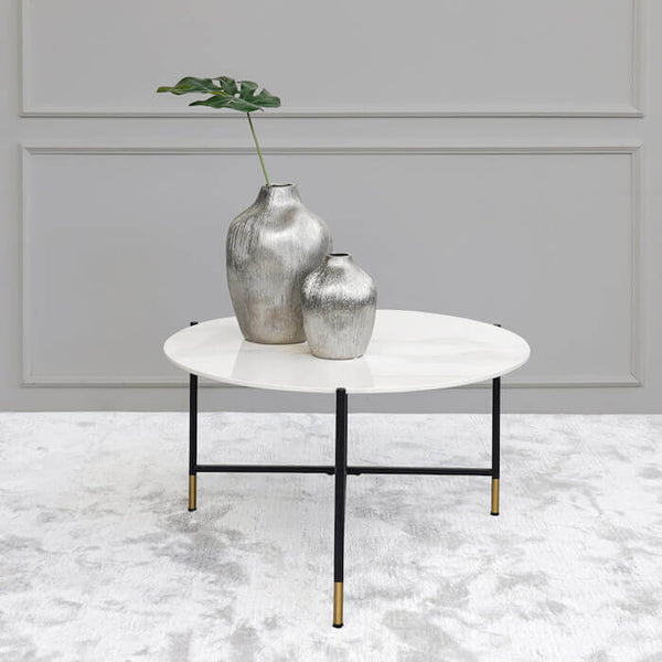 Large Rococo  table with silver vase decor.